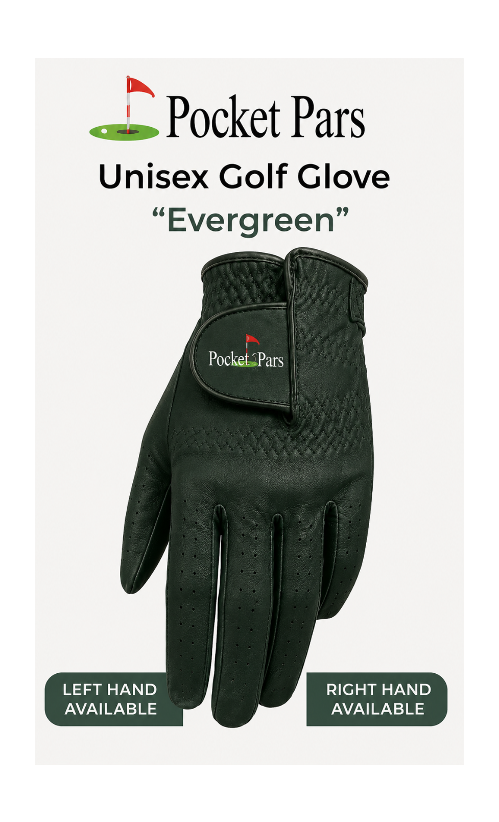 Pocket Pars Unisex Golf Glove - "Evergreen"
